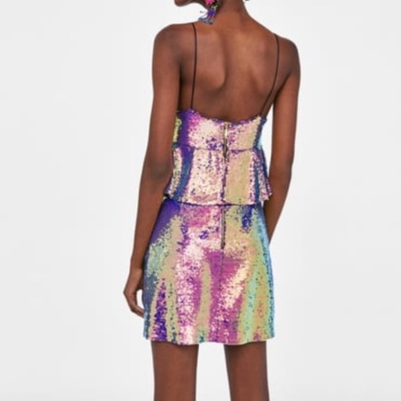 Zara Basic woman’s sequin mini dress - Picture 4 of 13